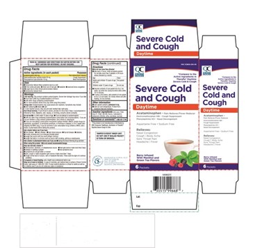 Qc Quality Choice Severe Cold And Cough Daytime Berry Infused With Menthol And Green Tea Flavors 6 Packets (46150741 Theraflu Daytime Severe Cold An Cough 6 Ct Carton)